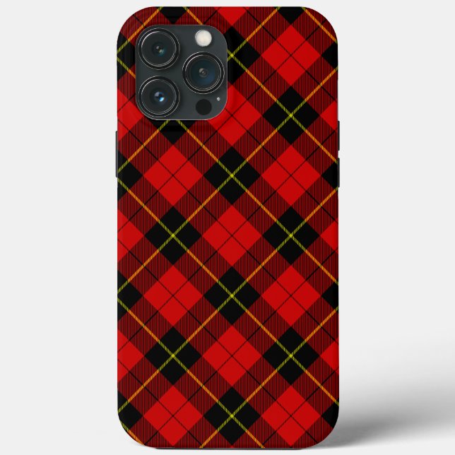 Wallace tartan red black plaid Case-Mate iPhone case (Back)