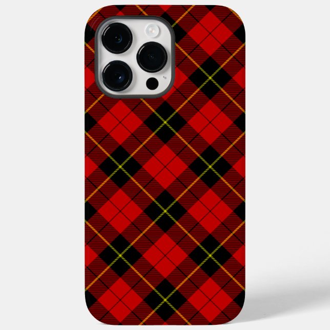 Wallace tartan red black plaid Case-Mate iPhone case (Back)