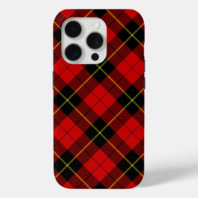 Wallace tartan red black plaid Case-Mate iPhone case (Back)