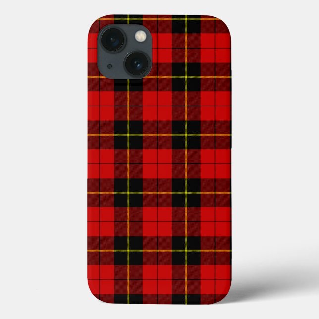 Wallace tartan red black plaid Case-Mate iPhone case (Back)
