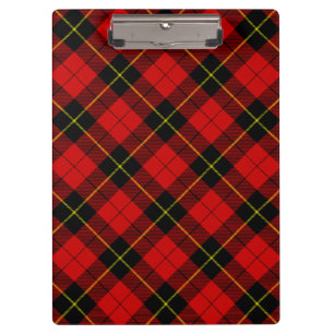 Wallace tartan red black plaid clipboard