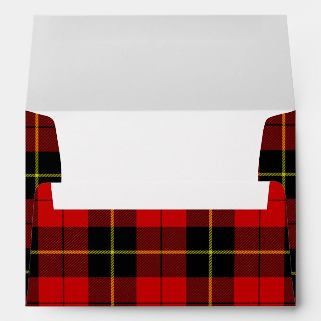 Wallace tartan red black plaid envelopes (Back (Bottom))