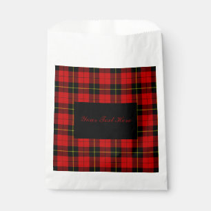 Wallace tartan red black plaid favour bag