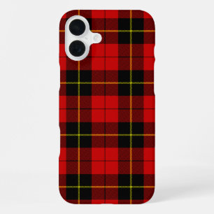 Wallace tartan red black plaid iPhone 16 plus case