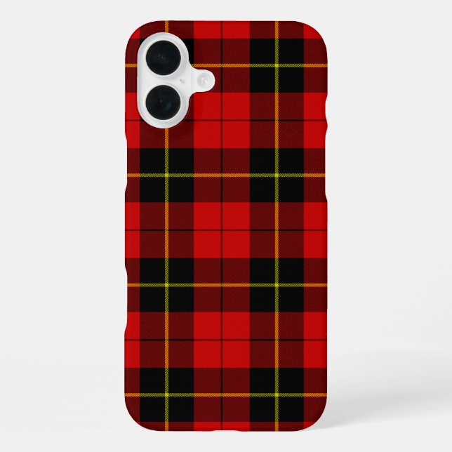 Wallace tartan red black plaid iPhone case (Back)