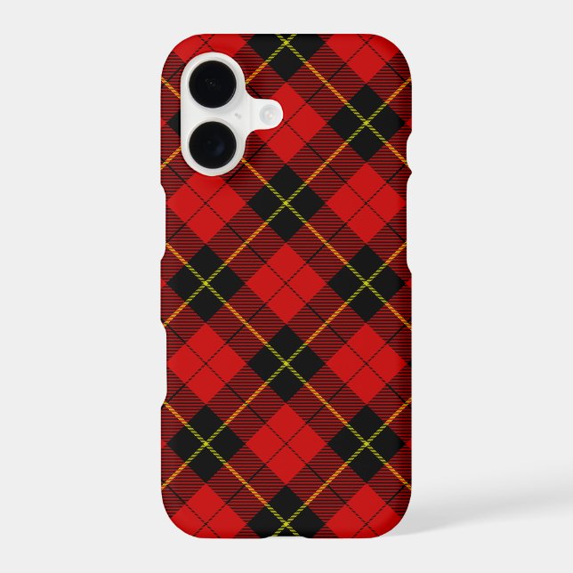 Wallace tartan red black plaid iPhone case (Back)