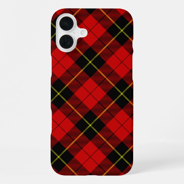 Wallace tartan red black plaid iPhone case (Back)