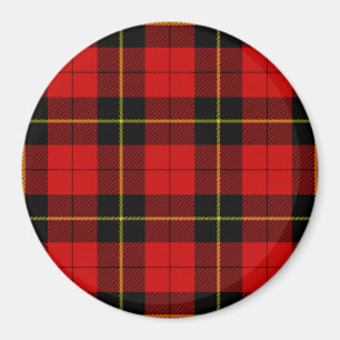 Wallace tartan red black plaid magnet