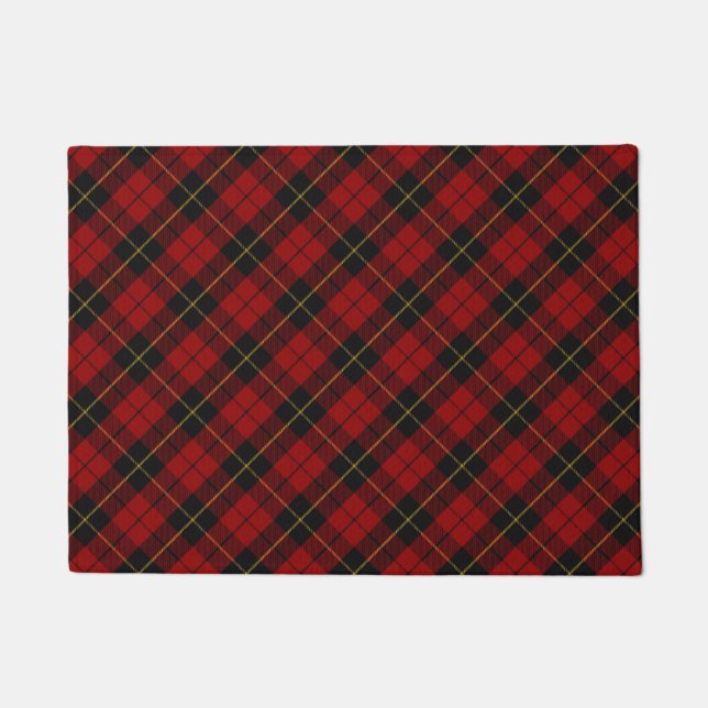 Wallace Tartan Scottish Clan Plaid Doormat (Front)