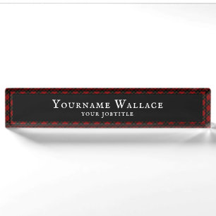 Wallace Tartan Scottish Clan Plaid Nameplate