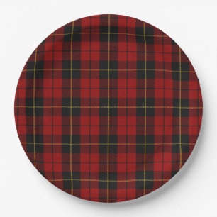 Wallace Tartan Scottish Clan Plaid Paper Plate
