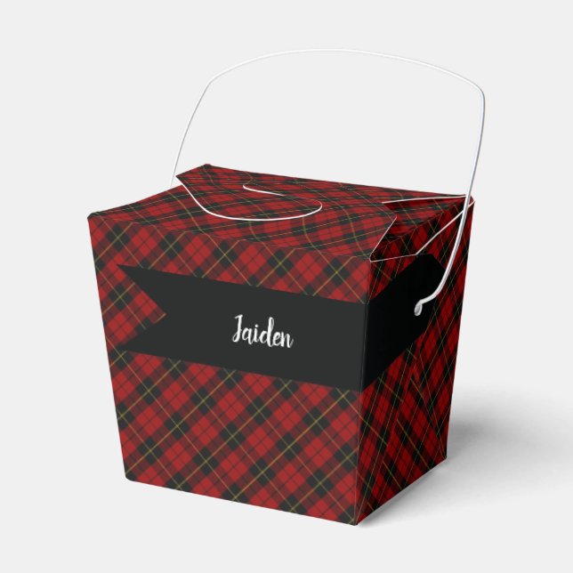 Wallace Tartan Scottish Clan Plaid Pattern Favour Box (Front Side)