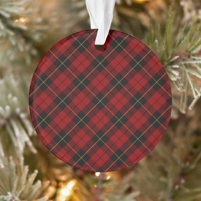 Wallace Tartan Scottish Clan Plaid Pattern Ornament (Tree)