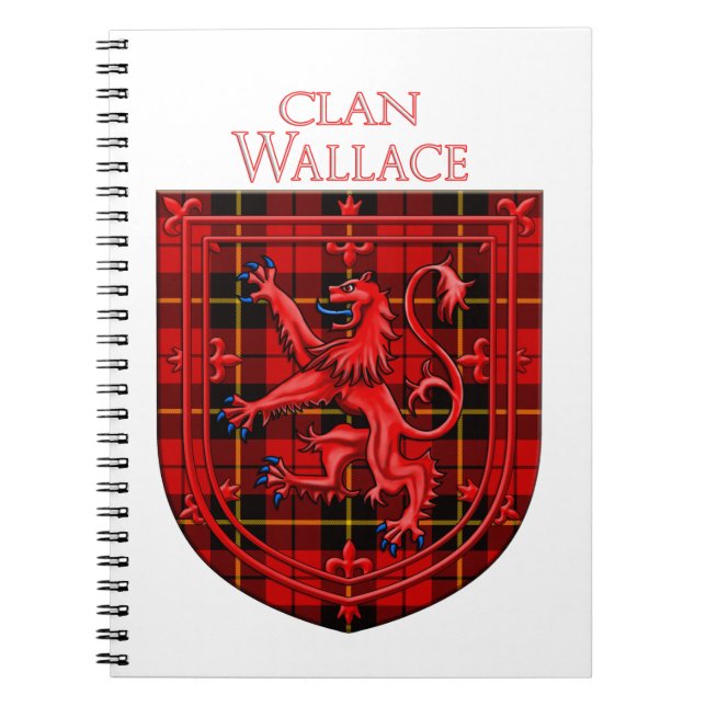 Wallace Tartan Scottish Plaid Lion Rampant Notebook (Front)