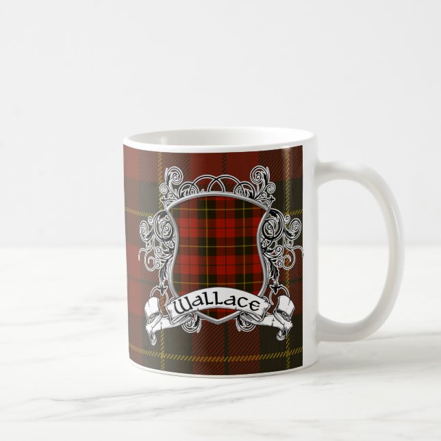 Wallace Tartan Shield Coffee Mug (Right)