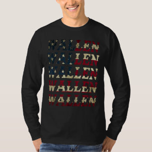 Wallen Cute Red White Blue Flag Country Concerts T-Shirt