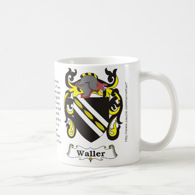 Waller, the origin, meaning and the crest coffee mug (Right)