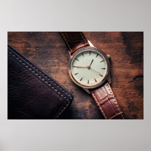 Wallet and watch. Business objects Poster