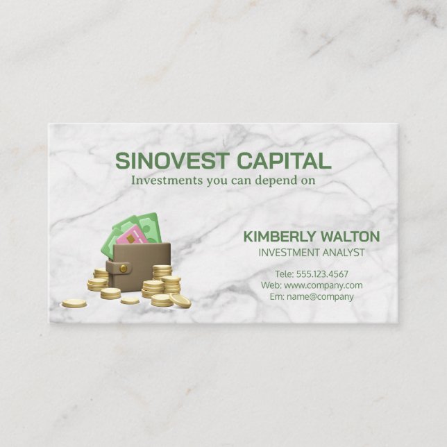 Wallet | Cash | Coins | Credit Business Card (Front)