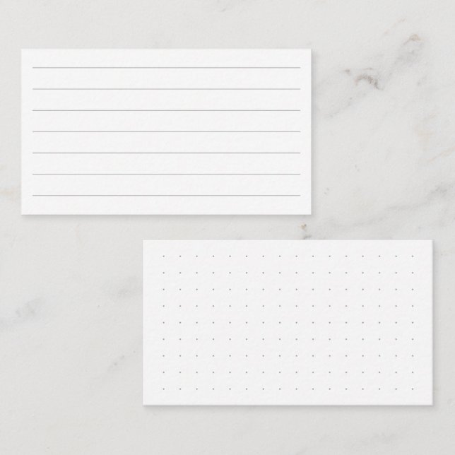 Wallet Notes Pocket Note Cards (Front/Back)