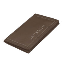 Wallet - Personalized Name Brown