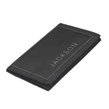 Wallet - Personalized Name Off Black