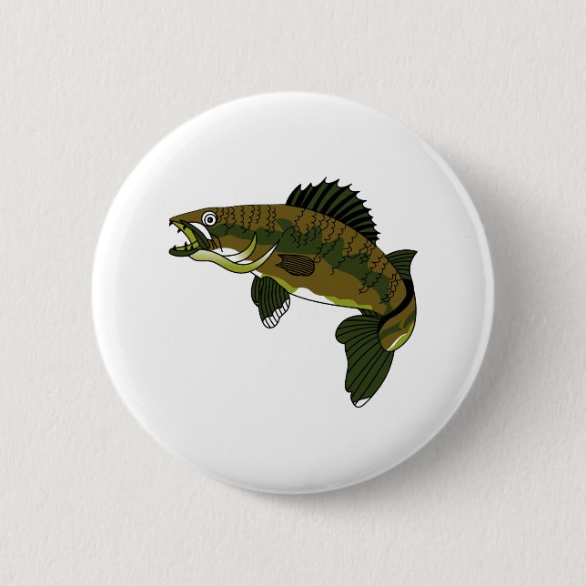 Walleye 6 Cm Round Badge (Front)