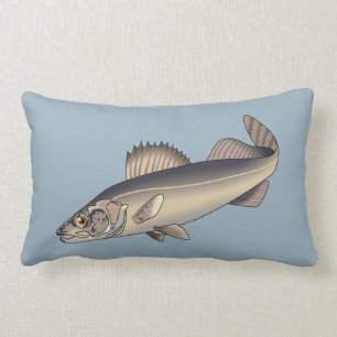 Walleye Fish Lumbar Cushion