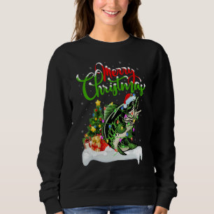 Walleye Fish   Xmas Decorations Santa Walleye Chri Sweatshirt
