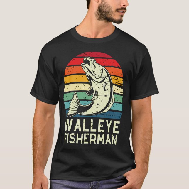 walleye fisherman cool walleye fishing design Men  T-Shirt (Front)