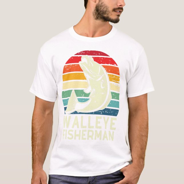 walleye fisherman cool walleye fishing design Men T-Shirt (Front)