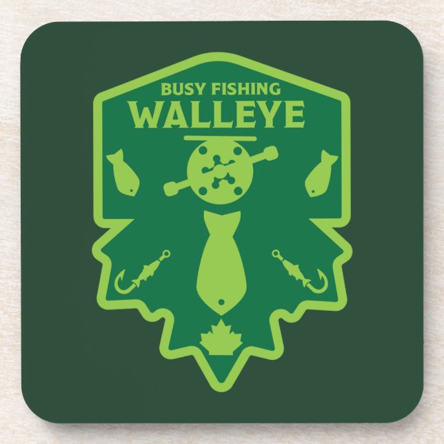 Walleye Fishing Canada Coaster (Front)