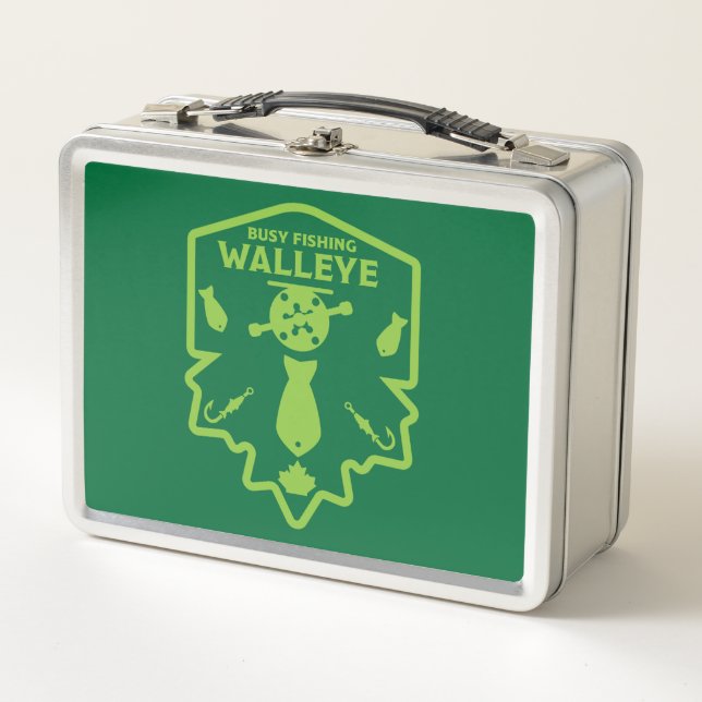 Walleye Fishing Canada Metal Lunch Box (Front)