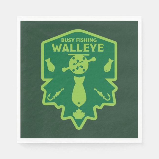 Walleye Fishing Canada Napkin (Front)