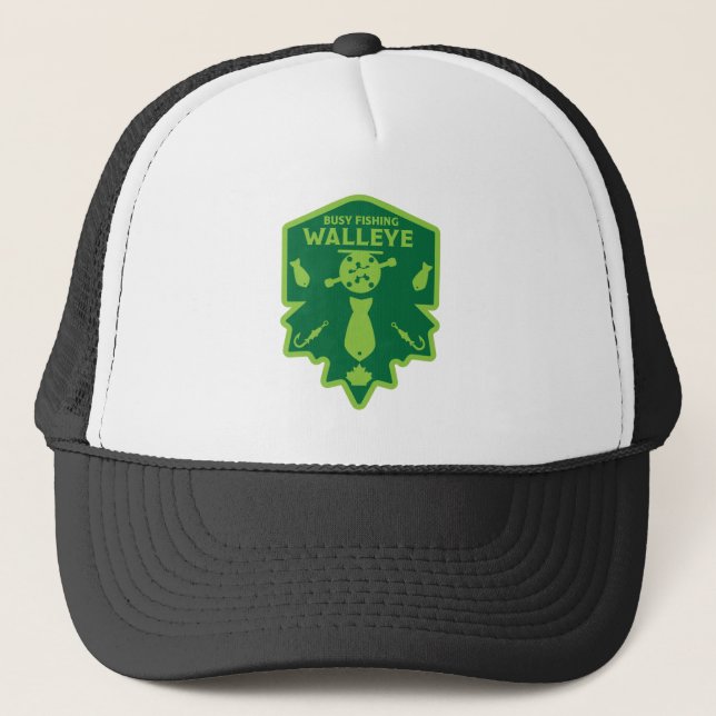Walleye Fishing Canada Trucker Hat (Front)