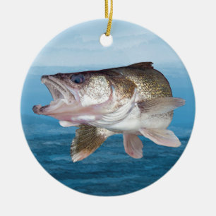 Walleye Fishing Ceramic Tree Decoration