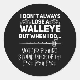 Walleye Fishing  Classic Round Sticker