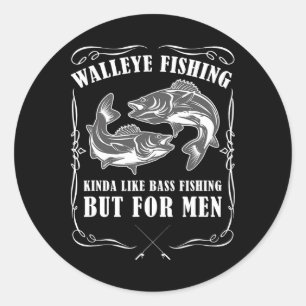 Walleye Fishing For Men Funny Fishing Classic Round Sticker