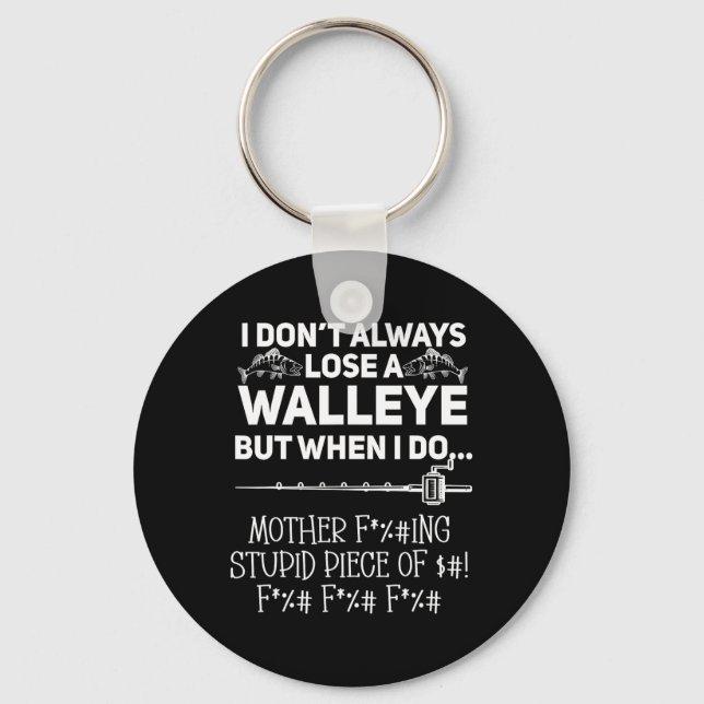 Walleye Fishing  Key Ring (Front)
