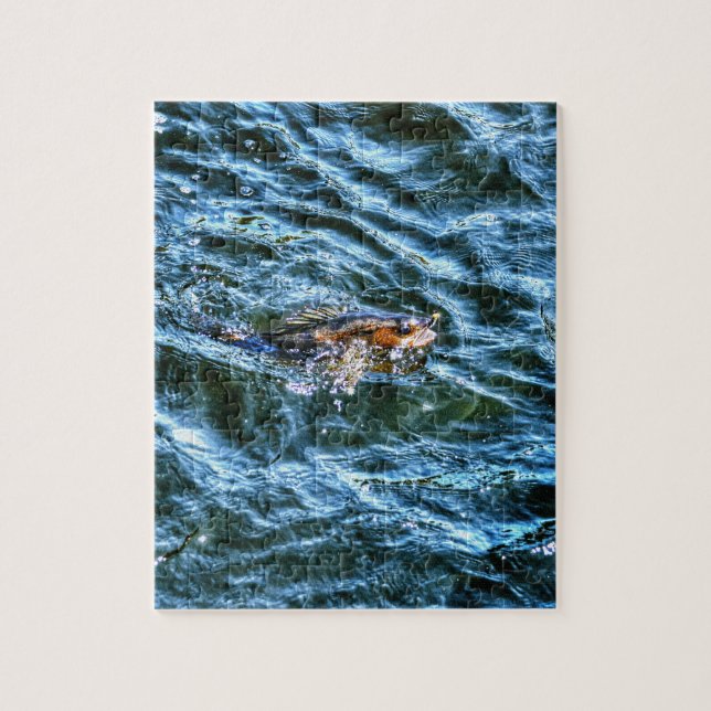 Walleye Fishing Outdoor Fisherman's Sporting Art Jigsaw Puzzle (Vertical)