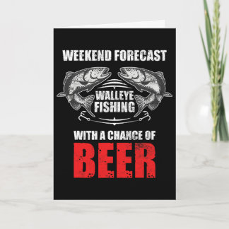 Walleye Fishing Shirts For Men Funny Fishing  Card