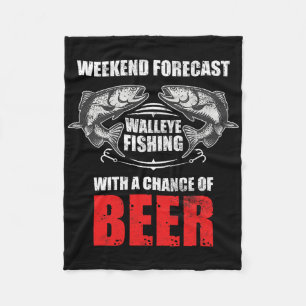Walleye Fishing Shirts For Men Funny Fishing Fleece Blanket