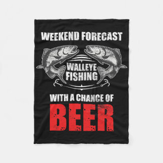 Walleye Fishing Shirts For Men Funny Fishing  Fleece Blanket