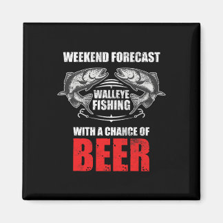 Walleye Fishing Shirts For Men Funny Fishing  Magnet