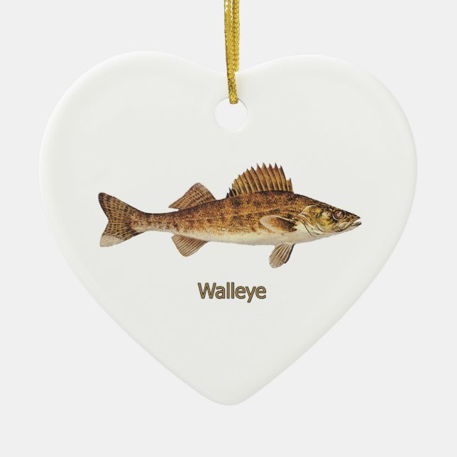 Walleye (Great Lakes) Ceramic Ornament (Front)
