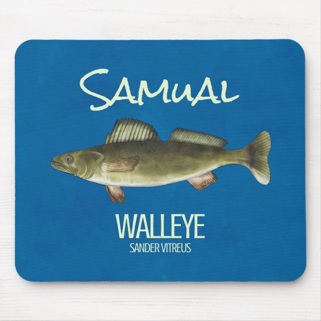 Walleye Personalised Fish Mousepad (Front)