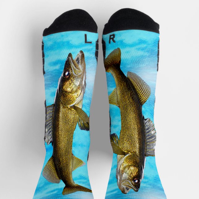 Walleye Pike and Blue Water Socks (Top)