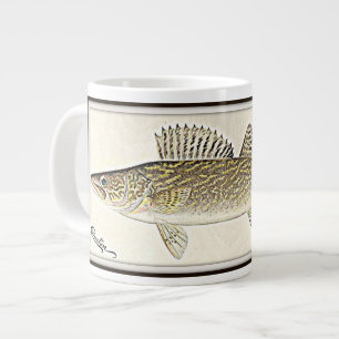 Walleye Pike Fish Large Coffee Mug