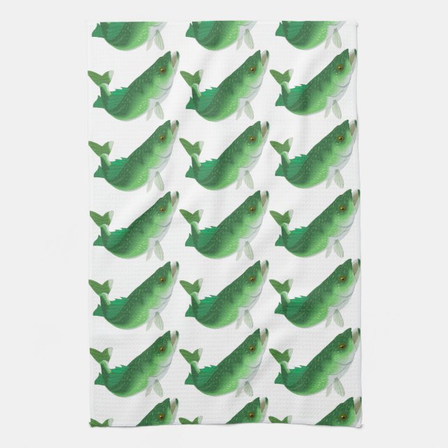 Walleye Tea Towel (Vertical)