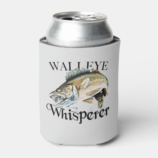 Walleye Whisperer Can Cooler (Can Front)